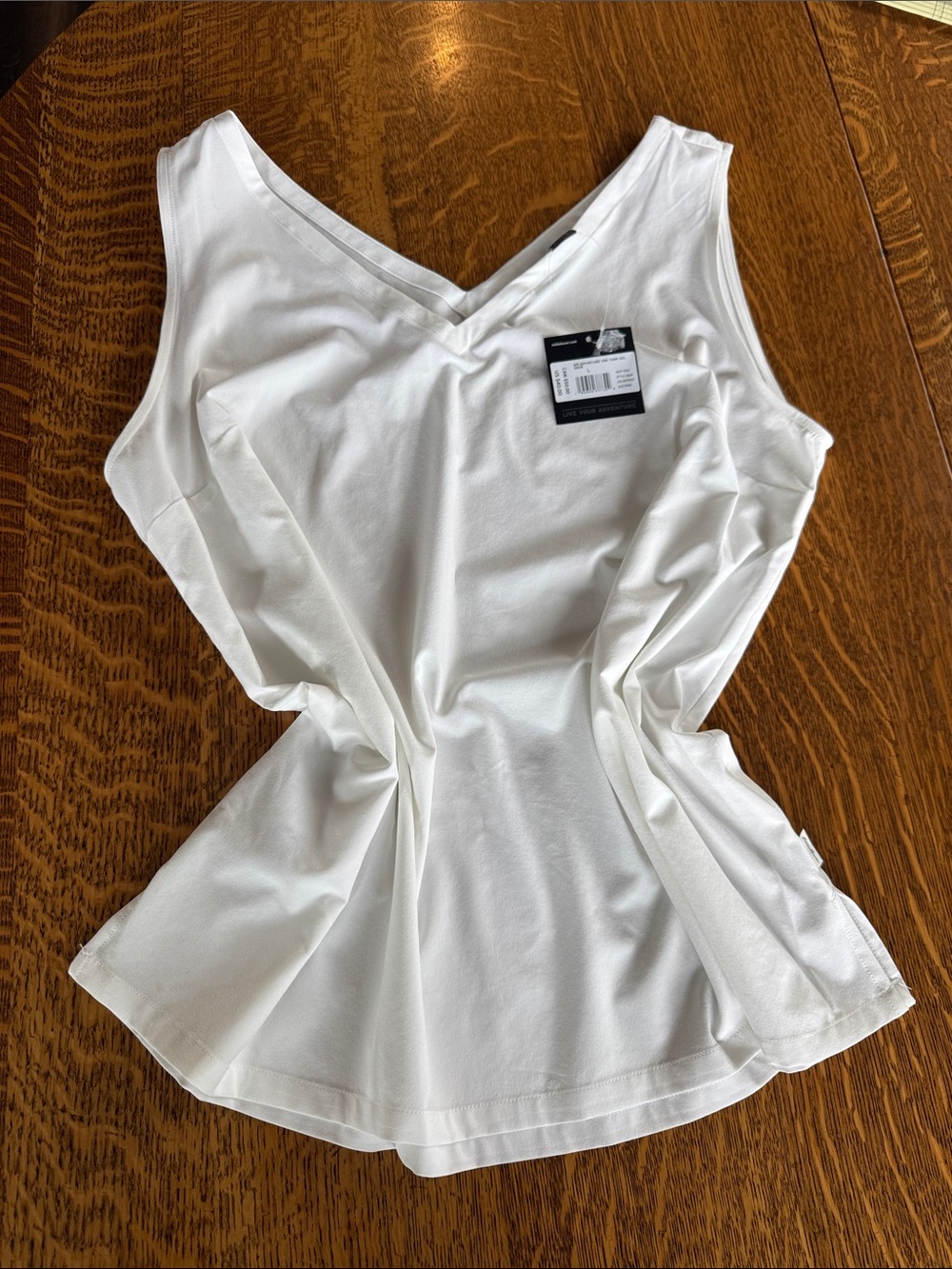 Eddie Bauer White V-Neck Tank Top